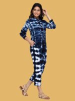 Aarvi Navy Blue White Rayon Co-ords Set - Image 5