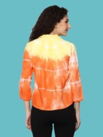 Sakhi Yellow Orange Rayon Top - Image 4