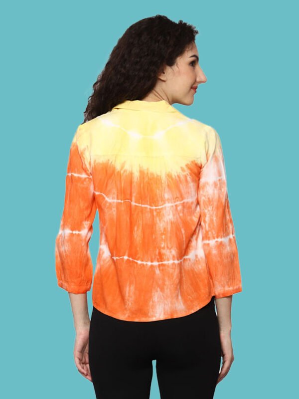 Sakhi Yellow Orange Rayon Top - Image 4