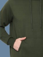 Adhrit Dark Green Casual Hoodies - Image 5