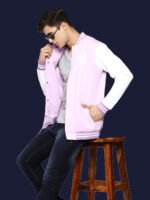Ishan - Pink Casual Varsity Jacket - Image 5