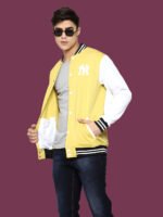 Itish - Yellow Casual Varsity Jacket - Image 5