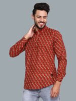Carina Persian Red Casual Kurta - Image 4