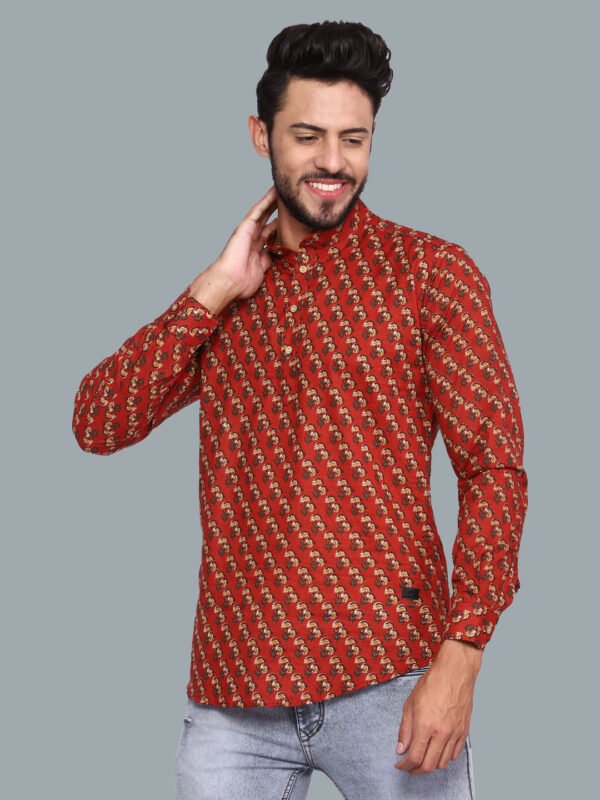 Carina Persian Red Casual Kurta - Image 4