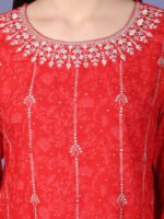 Adithi Red Sharara Modal Muslin - Image 6