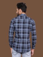 Aldebaran Blue Black Check Casual Shirt - Image 6