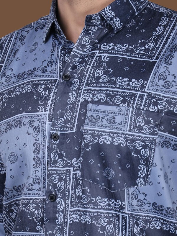 Cloudy Blue Casual Shirt - Image 5