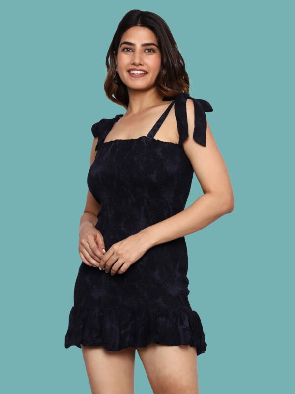 Adritananya Black Rayon Dress - Image 5
