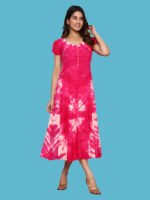 Anvi Pink Rayon Dress - Image 5
