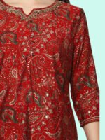 Gaurangi Red Sharara Modal Muslin - Image 4