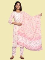 Nandika Pink Kurta Set Cotton - Image 5