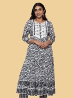 Namita Black Kurta Set Cotton - Image 6