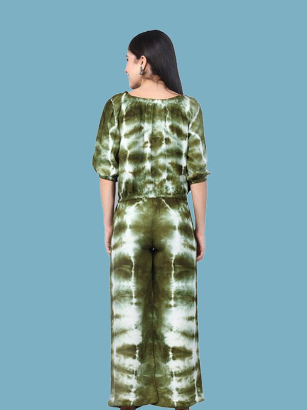 Rutvi Olive Green White Rayon Co-ords Set - Image 5
