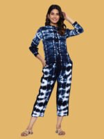 Aarvi Navy Blue White Rayon Co-ords Set - Image 6