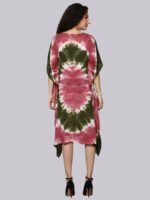 Mahira Pink Green Rayon Kaftan - Image 5