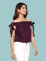 Mohisha Maroon Rayon Top - Image 6