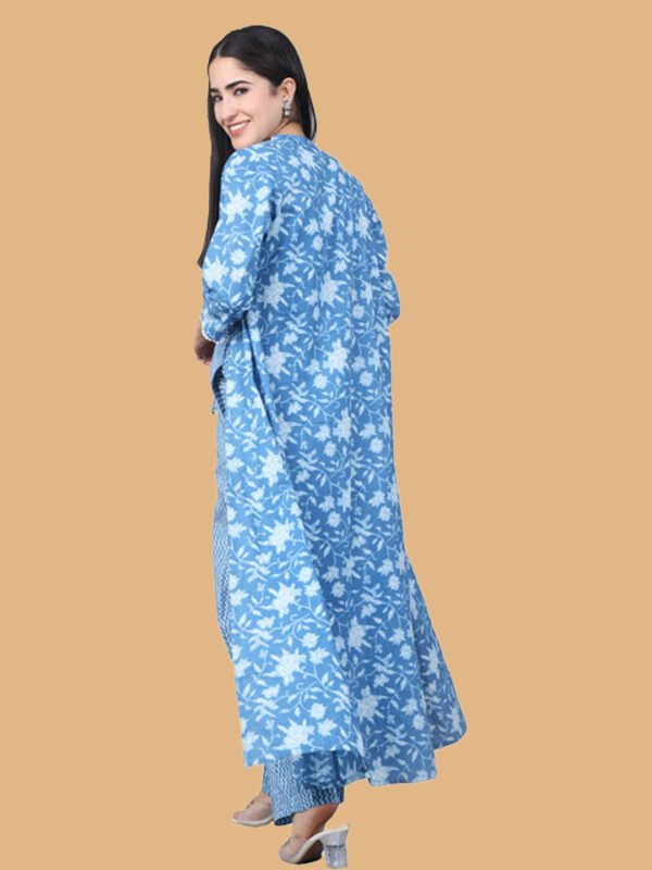 Nilam Blue Crop Top Pant Cotton - Image 5