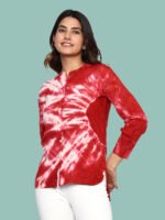 Prathysha Brick Red Rayon Top - Image 4