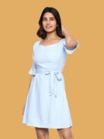 Namrata Blue Rayon Dress - Image 6