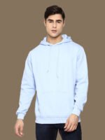 Advait Light Blue Casual Hoodies