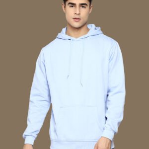 Advait Light Blue Casual Hoodies