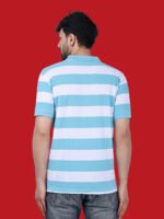 White Blue Color Polo T-shirt - Image 5