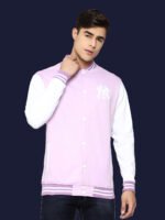 Ishan - Pink Casual Varsity Jacket