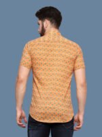 Blomming Flower Orange Casual Shirt - Image 5