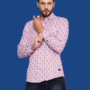 Adhafera Dark Magenta Casual Shirt