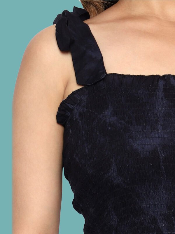 Adritananya Black Rayon Dress - Image 6