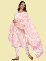 Nandika Pink Kurta Set Cotton - Image 6