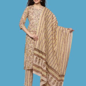 Manasi Rust Kurta Set Cotton