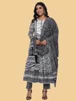 Namita Black Kurta Set Cotton