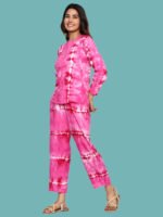 Anvika Pink White Rayon Co-ords Set - Image 6