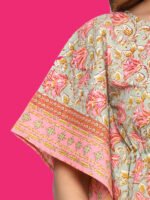 Aashvi Green & Pink Rayon Kaftan - Image 6