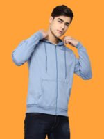 Nandish - Dark Blue Casual Zipper Hoodies - Image 6