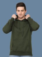 Adhrit Dark Green Casual Hoodies