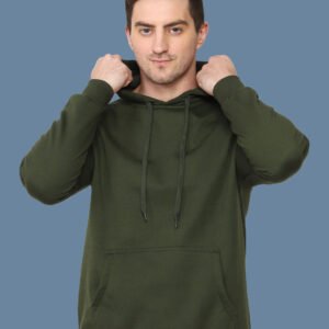 Adhrit Dark Green Casual Hoodies