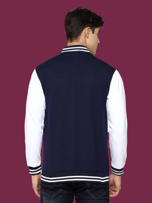 Ekaksh - Dark Blue Casual Varsity Jacket - Image 6