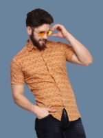 Blomming Flower Orange Casual Shirt - Image 6
