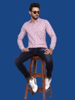 Adhafera Dark Magenta Casual Shirt - Image 6
