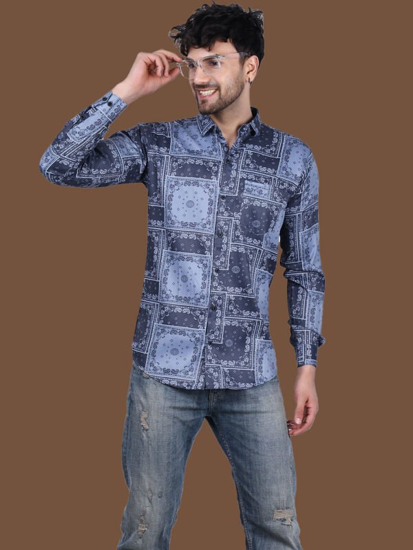 Cloudy Blue Casual Shirt - Image 6