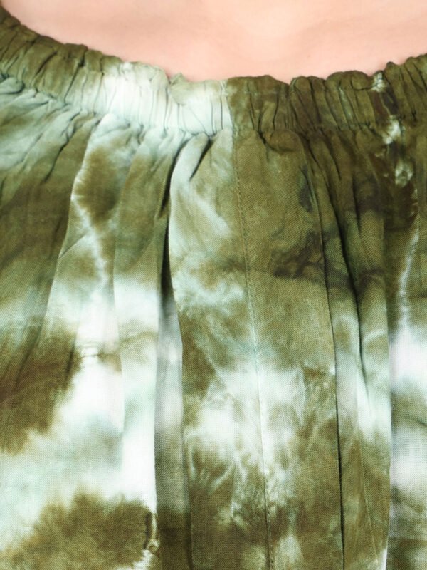 Rutvi Olive Green White Rayon Co-ords Set - Image 7