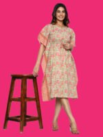 Aashvi Green & Pink Rayon Kaftan - Image 7