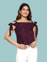Mohisha Maroon Rayon Top