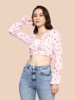 Meera Pink Rayon Top