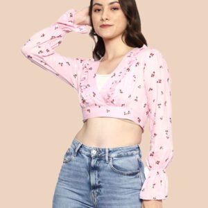 Meera Pink Rayon Top