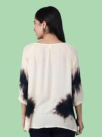 Braahmi Beige  Black  Rayon Top - Image 8