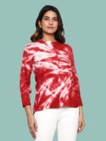 Prathysha Brick Red Rayon Top - Image 6