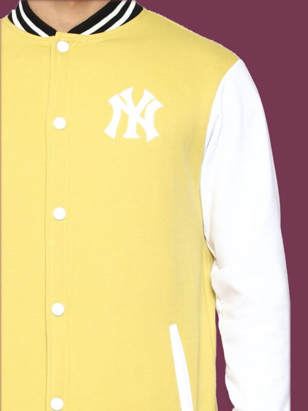 Itish - Yellow Casual Varsity Jacket - Image 7